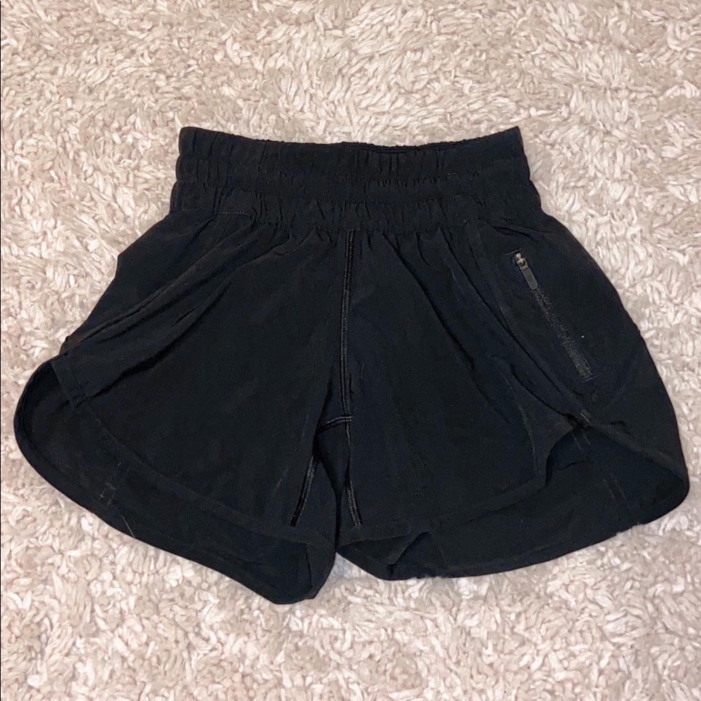 Lululemon Black Tracker Shorts, Size 0